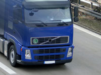 image of a truck on the move